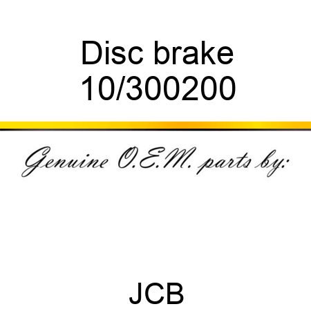 Disc, brake 10/300200