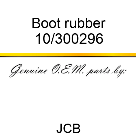 Boot, rubber 10/300296