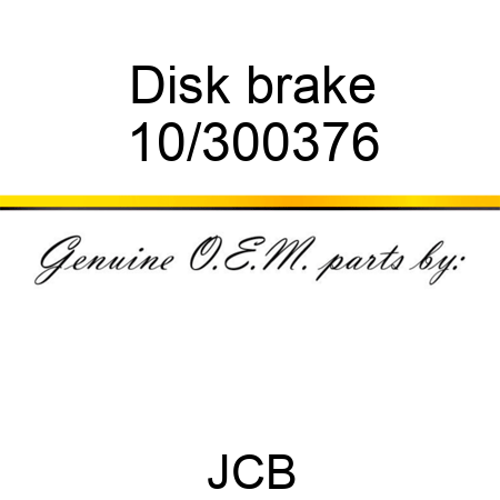 Disk, brake 10/300376