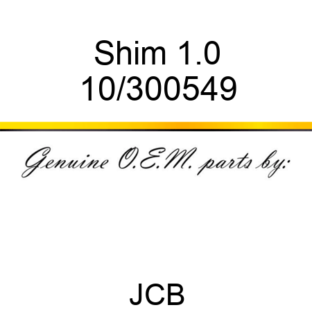 Shim, 1.0 10/300549