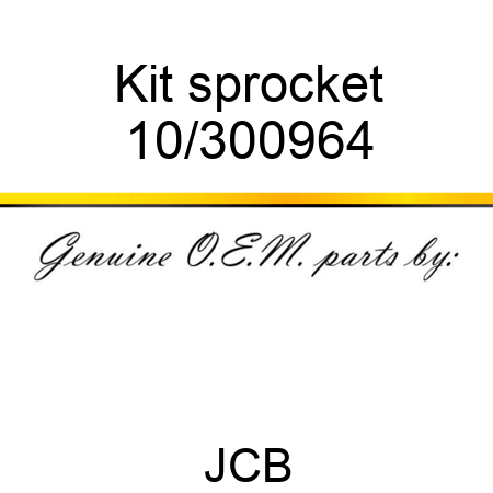 Kit, sprocket 10/300964