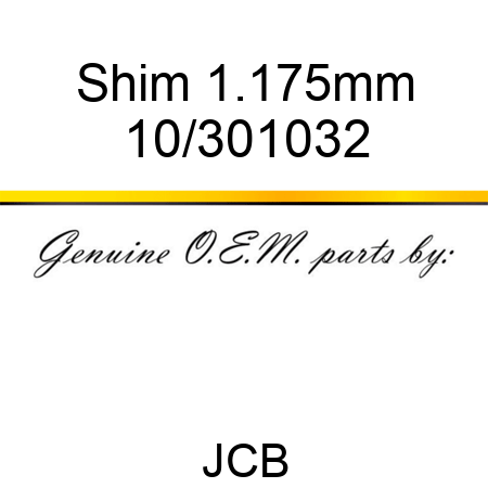 Shim, 1.175mm 10/301032
