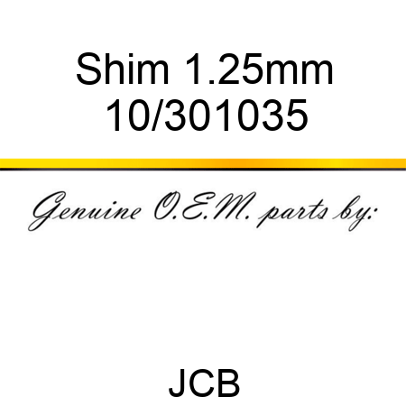 Shim, 1.25mm 10/301035