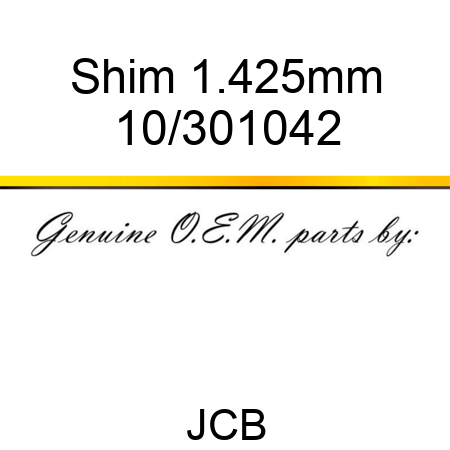 Shim, 1.425mm 10/301042