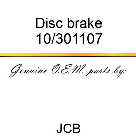 Disc, brake 10/301107