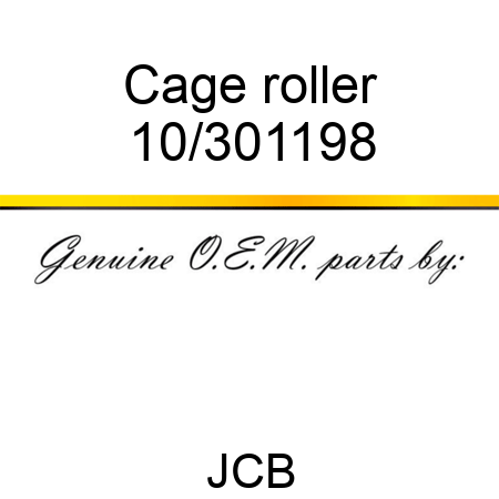 Cage, roller 10/301198