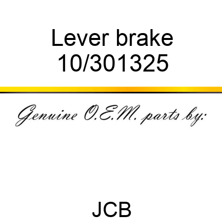 Lever, brake 10/301325