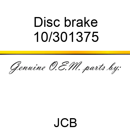 Disc, brake 10/301375