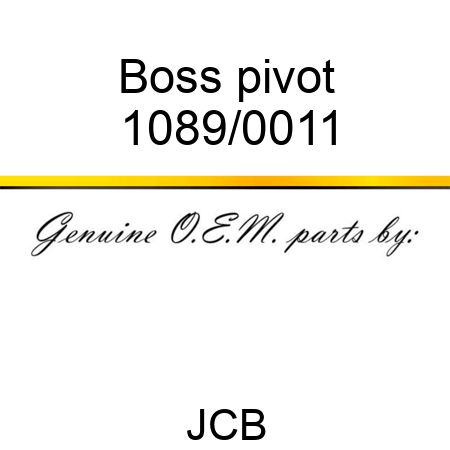 Boss, pivot 1089/0011