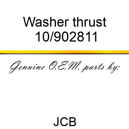Washer, thrust 10/902811