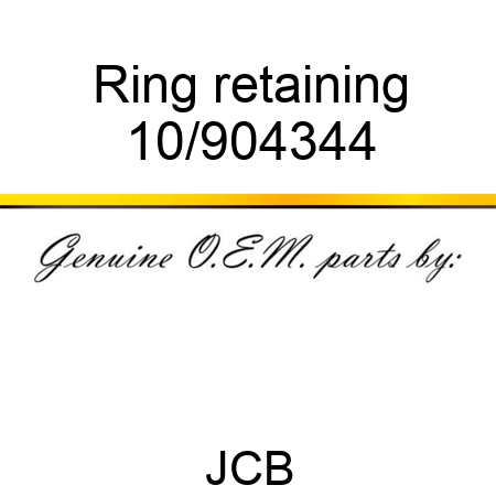 Ring, retaining 10/904344