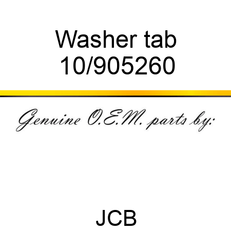 Washer, tab 10/905260
