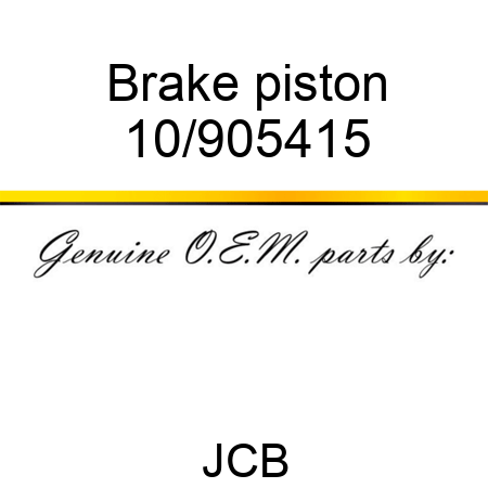 Brake, piston 10/905415