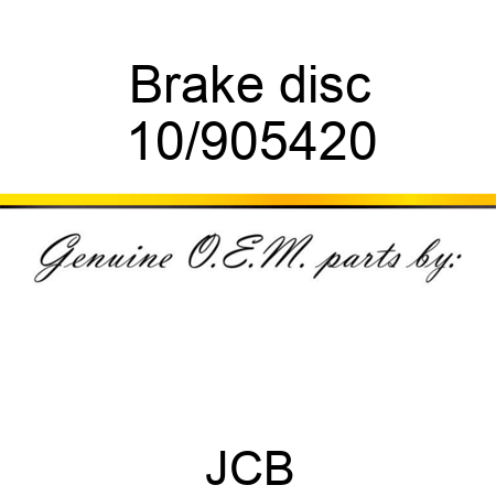 Brake, disc 10/905420