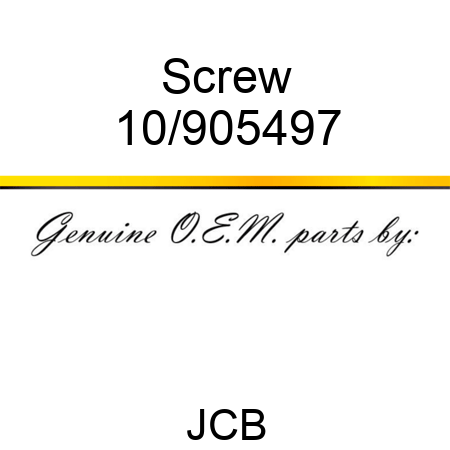 Screw 10/905497