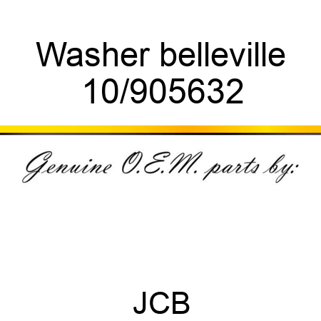 Washer, belleville 10/905632