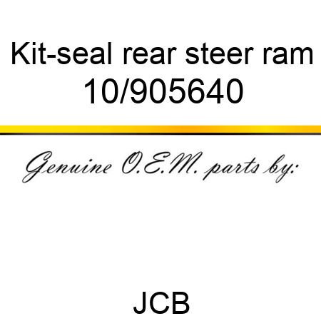 Kit-seal, rear steer ram 10/905640