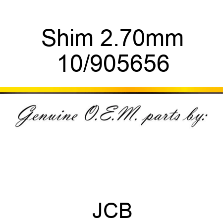 Shim, 2.70mm 10/905656