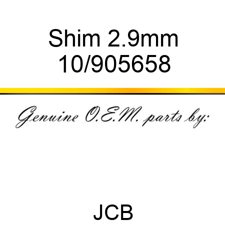 Shim, 2.9mm 10/905658
