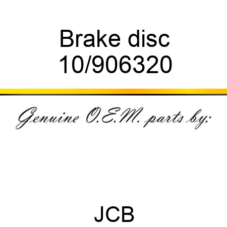 Brake, disc 10/906320