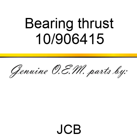 Bearing, thrust 10/906415