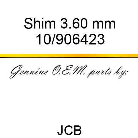 Shim, 3.60 mm 10/906423