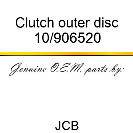 Clutch, outer disc 10/906520