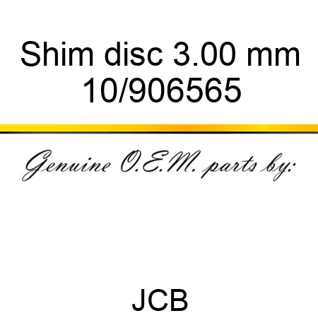 Shim, disc 3.00 mm 10/906565