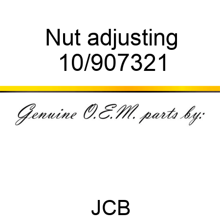 Nut, adjusting 10/907321