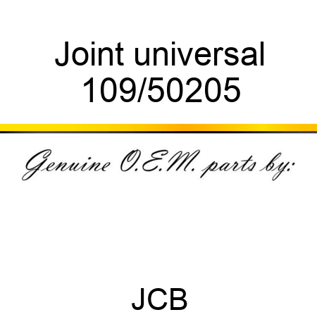 Joint, universal 109/50205