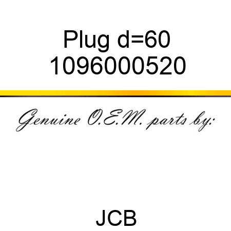 Plug, d=60 1096000520