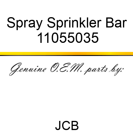 Spray, Sprinkler Bar 11055035
