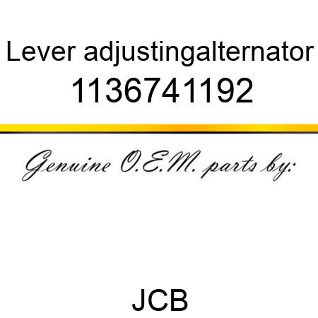 Lever, adjusting,alternator 1136741192
