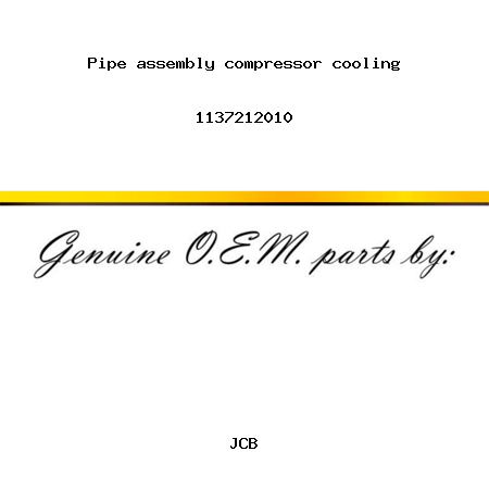 Pipe, assembly, compressor cooling 1137212010