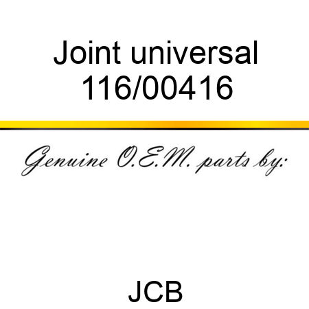 Joint, universal 116/00416