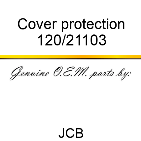 Cover, protection 120/21103