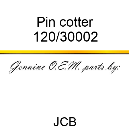 Pin, cotter 120/30002