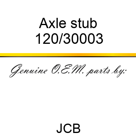 Axle, stub 120/30003