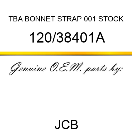 TBA, BONNET STRAP, 001 STOCK 120/38401A