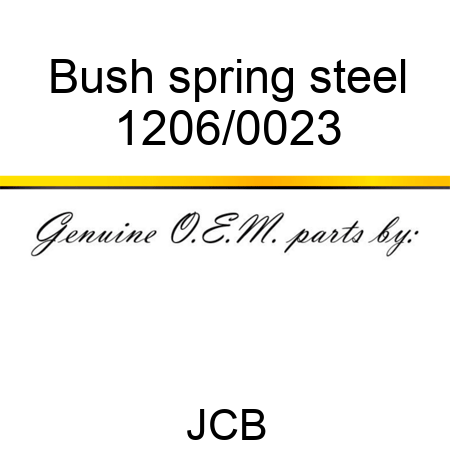 Bush, spring steel 1206/0023