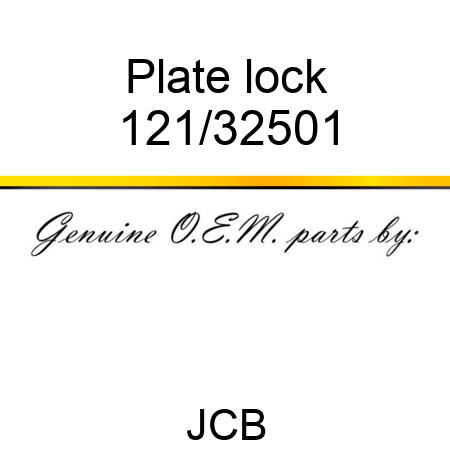 Plate, lock 121/32501