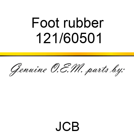 Foot, rubber 121/60501