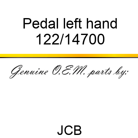 Pedal, left hand 122/14700