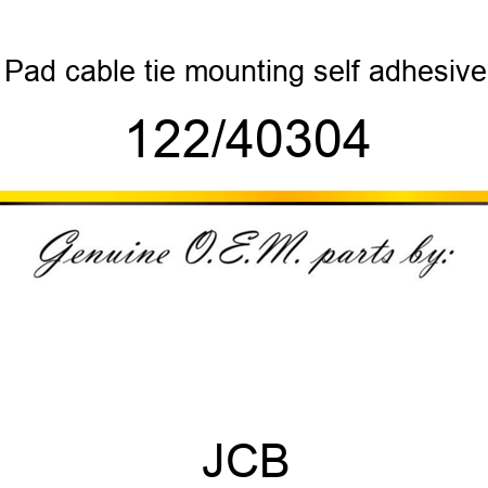 Pad, cable tie mounting, self adhesive 122/40304