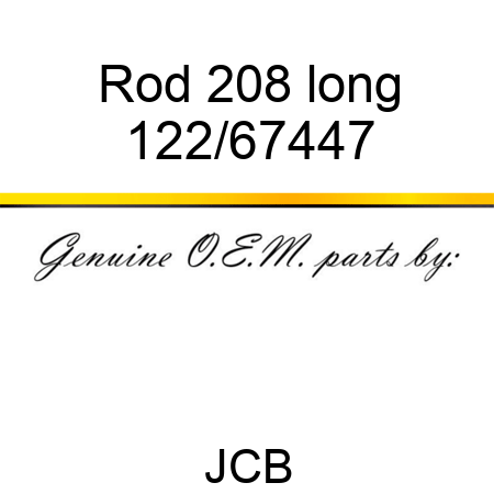 Rod, 208 long 122/67447
