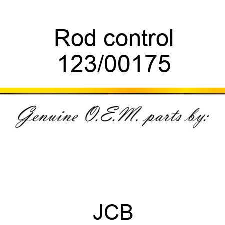 Rod, control 123/00175