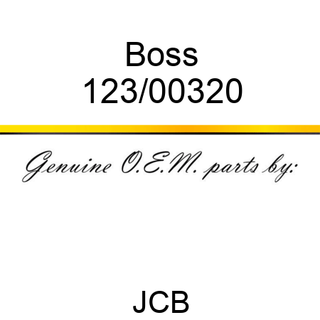 Boss 123/00320