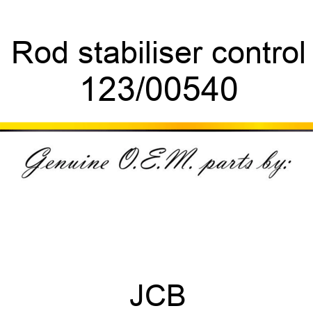 Rod, stabiliser control 123/00540