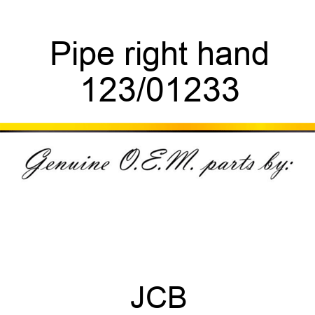 Pipe, right hand 123/01233