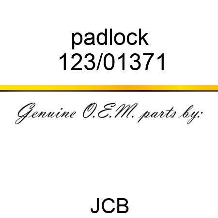 padlock 123/01371